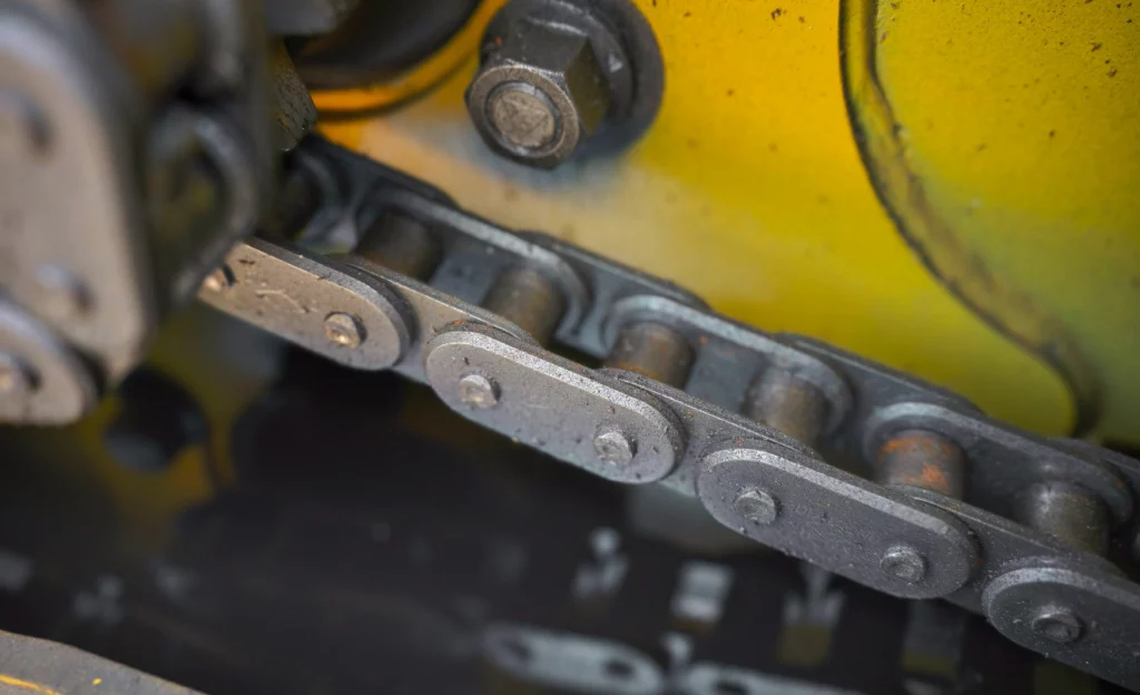 Industrial roller chains for power transmission and conveyor systems